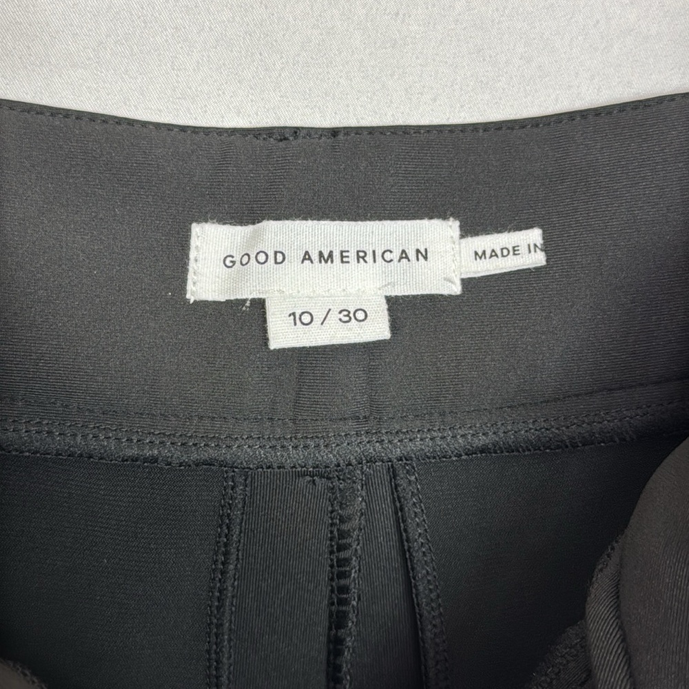 Good American Luxe Suiting Column Wide Leg Trousers Pants‎ Size 10/30 Black - Picture 14 of 16